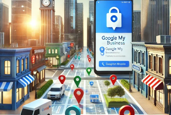 desarrolla una imagen para el articulo La Importancia de Tener una Ficha en Google Mi Negocio de 1920x600