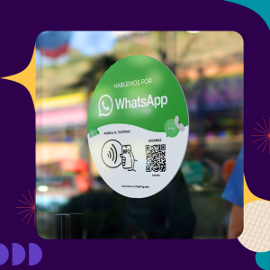 Mejorá tu atención al cliente con el Sticker WhatsApp - Bajo Vidrio