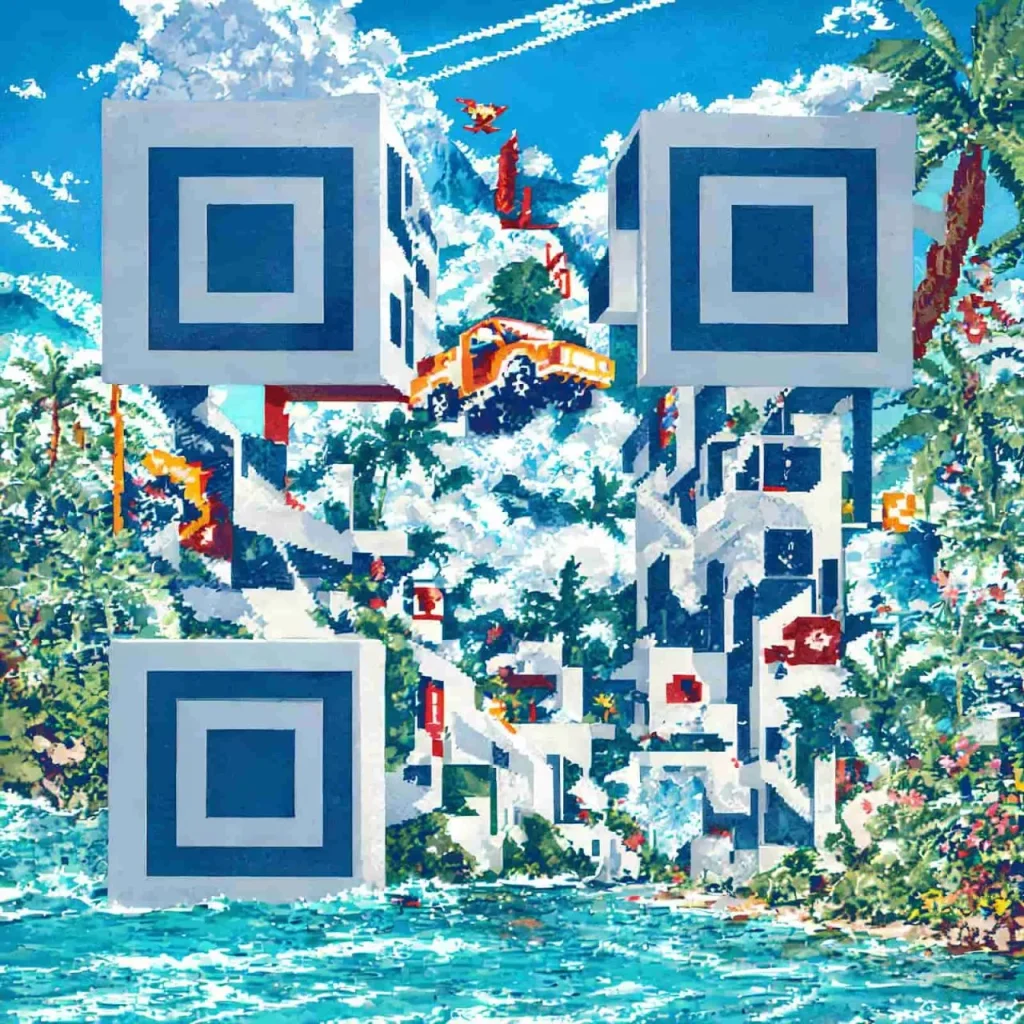 QR artístico creado por IA para Coca Cola