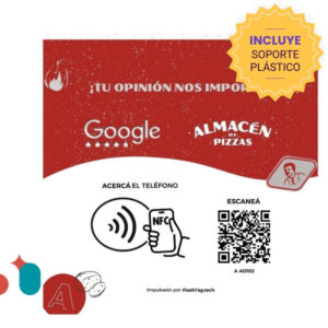 Cartel de Google de FlashTag para el Almacén de Pizzas 